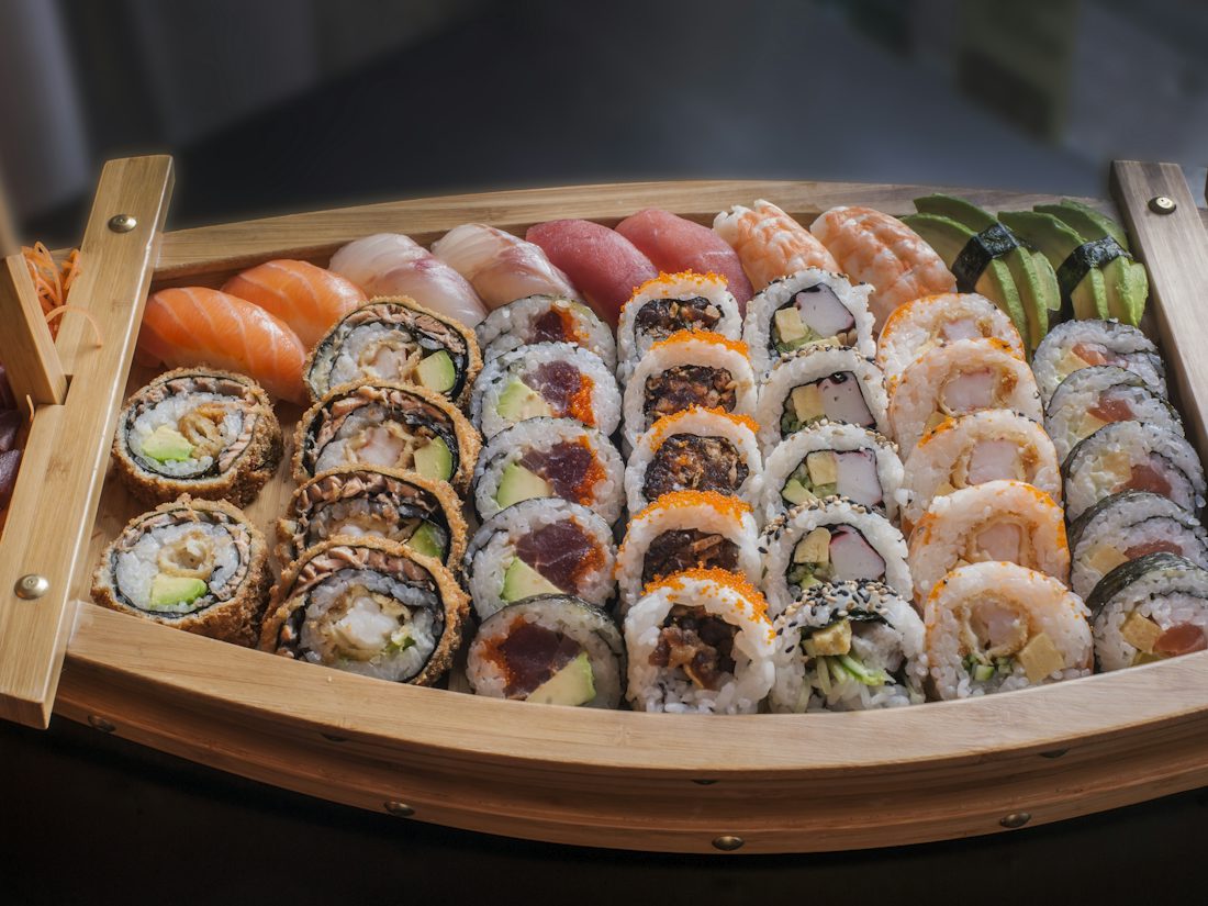 Sushi catering platter for a party